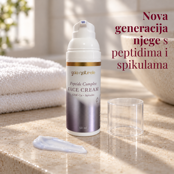 Krema s bakrenim peptidima i spikulama